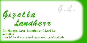 gizella landherr business card